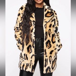 Leopard Velour Coat